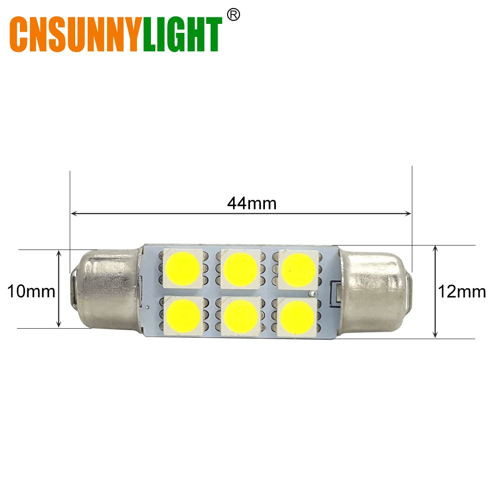 CNSUNNYLIGHT 211-2 211 212 212-2 561 562 LED Festoon Light 6SMD 5050 Aluminum Loop Interior Car Dome Cargo Lighting for Mercedes (4)