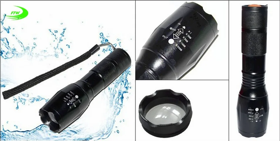 Sale flashlight T6 led flash light 7W 2000 Lumens 3 Mode high power zoomable waterproof torch lamp flash light 14650 /AAA FL0811 2 Sale flashlight T6 led flash light 7W 2000 Lumens 3 Mode high power zoomable waterproof torch lamp flash light 14650 /AAA FL0811 2