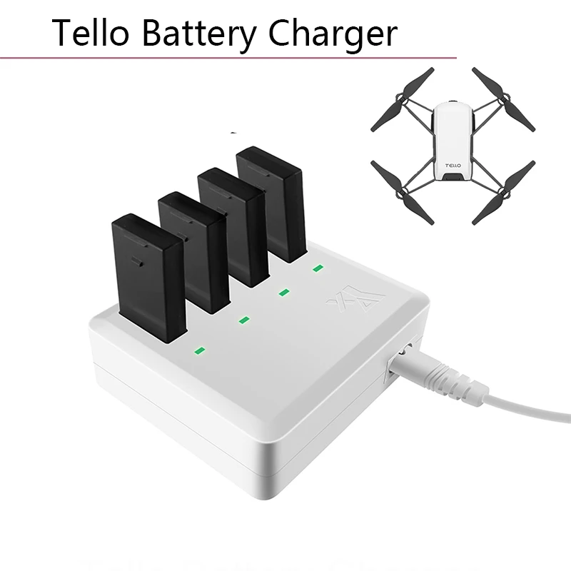 4 in 1 DJI Tello Battery Charger Intelligent Flight Battery Charging for DJI Tello Drone Battery Charging Hub