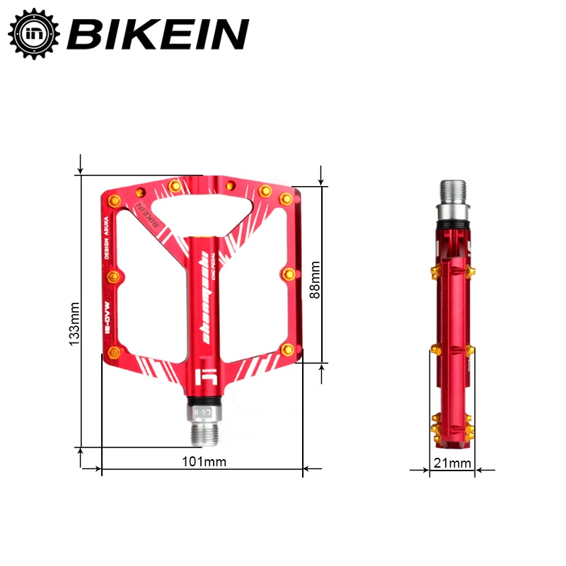 BIKEIN 9/16 ультралегкие педали MTB велосипедные BMX для велосипеда Плоские Педали