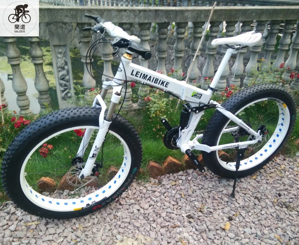 Discount Kalosse Folding aluminum  frame   Snow/beach   folding bicycle  26*4.0 inch   21/24/27/30 speed  26*17inch  mountain bicycle 13