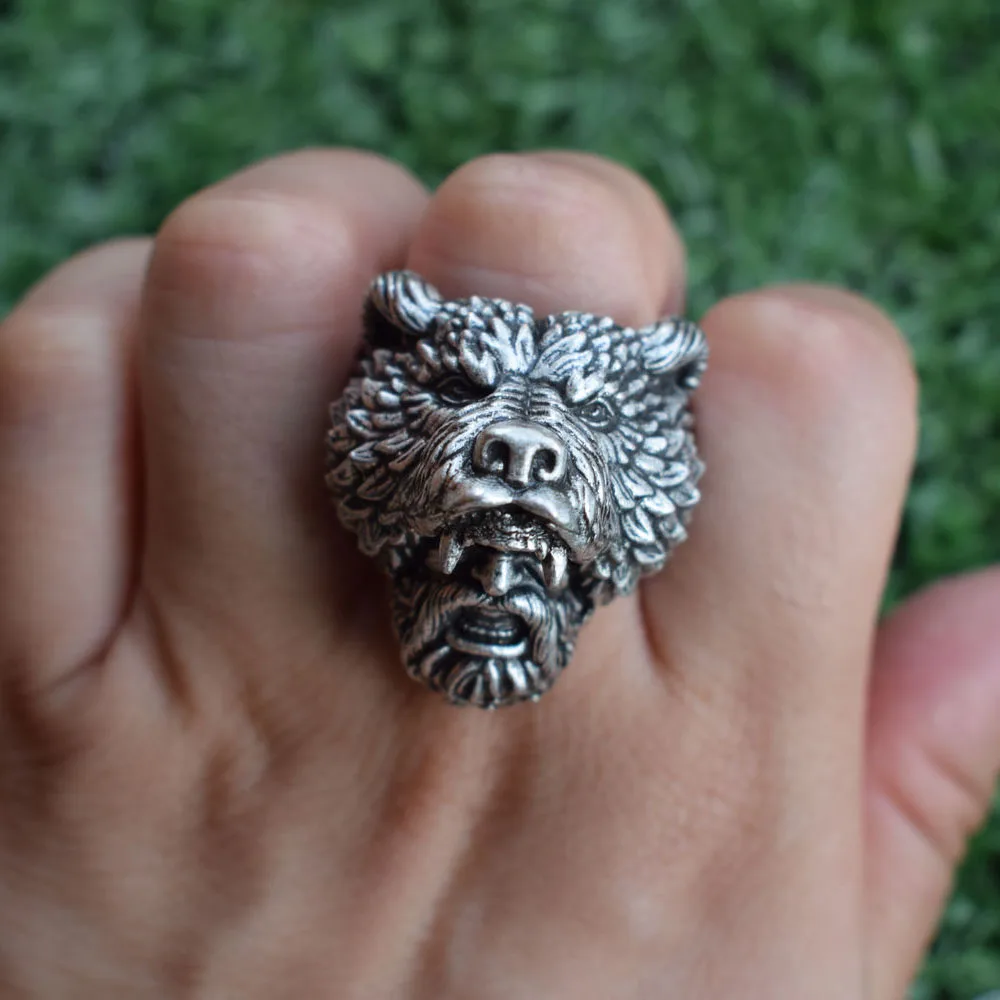 

Viking Bear Worrior Amulet Ring men gift