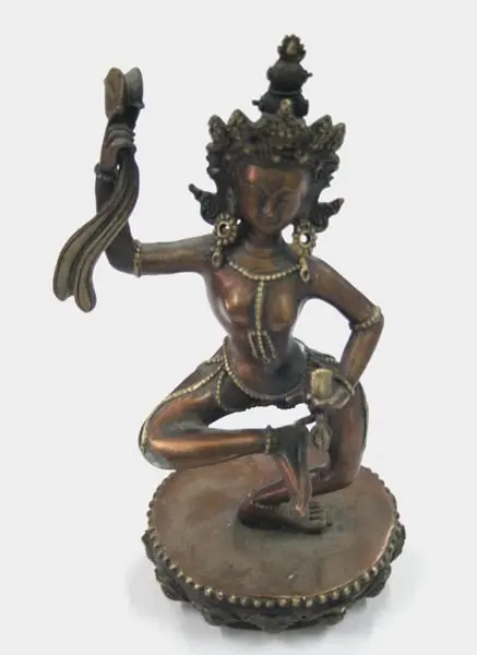 

Collectibles Tibetan Goddess Standing Carvings of Bronze Art Sculpture Statue
