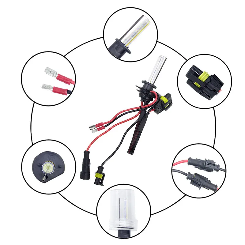 55W H1 HID ксеноновые лампы белого цвета конверсионный комплект+ балласты автомобиля Авто 10000K Универсальный 2 шт./компл