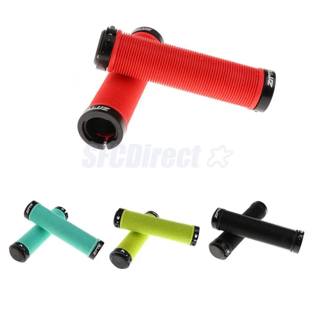 Mtb Mountain Bike Handlebar Grips Silicone Gel Lock On Anti Slip