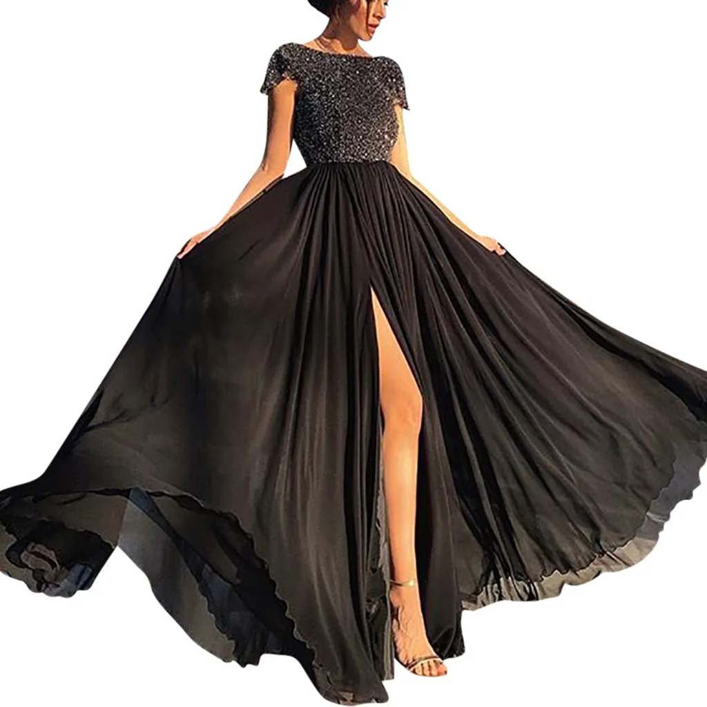 

Women Sling Cross Wedding Elegant Evening Party Dress Slim Hollow Fashion Long Lace Dresses