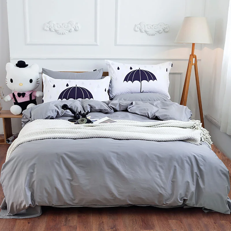 2017 Grey Color Hotel Bedding Set Printed Dyed Hotel Balfour Bedding