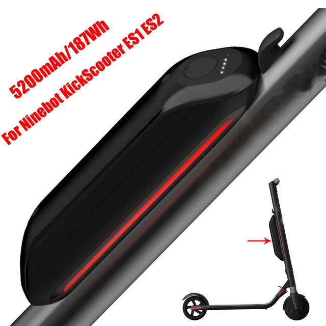 

2019 External Optional Battery Kit for Ninebot KickScooter ES1 ES2 Electric Scooter Hover Board Skateboard 5200mAh/187Wh Battery