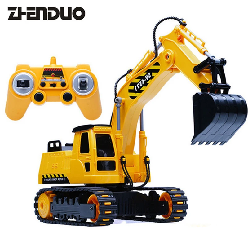 

ZhenDuo Toys 2.4G E571-001 RC Wireless Remote Control Car Excavator Digging Truck Rechargeable Electric Engineering Vehicle Toy