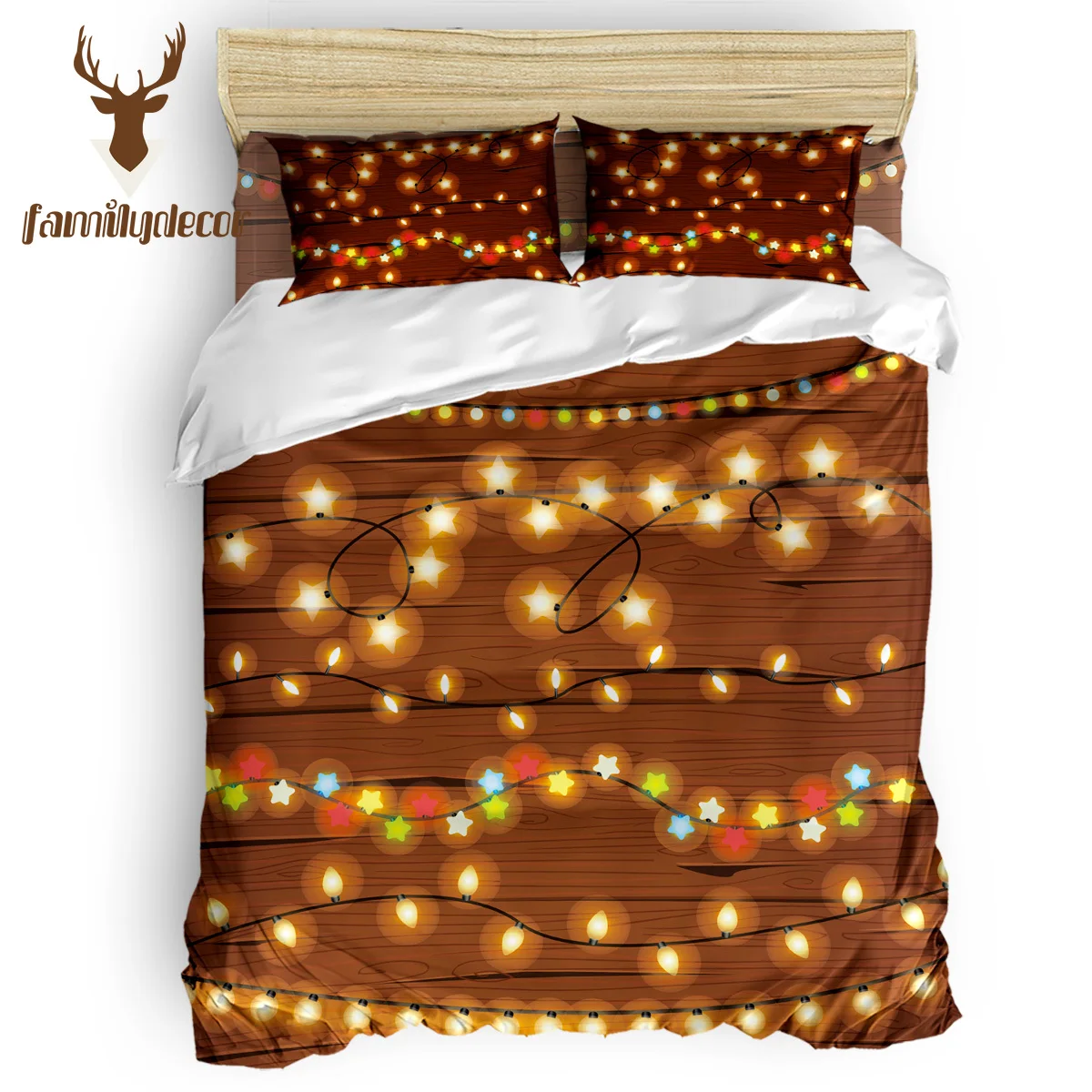 

Family Decor Merry Christams Neon Light Machine Washable April Fool's Day Polyester Fabric Comforter Sets Easter Sunday Memorial
