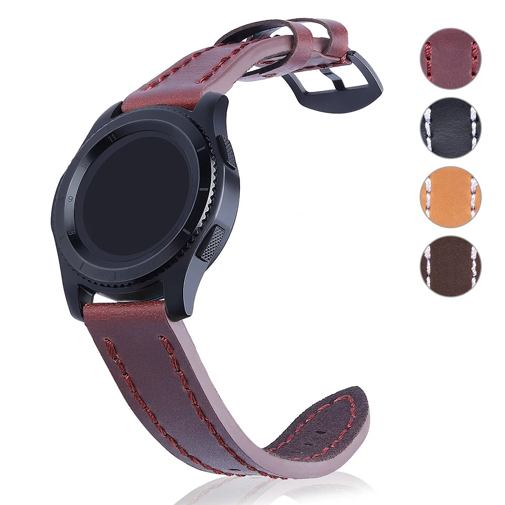 Ремешок для часов из натуральной кожи в стиле ретро классический ремешок Samsung Gear