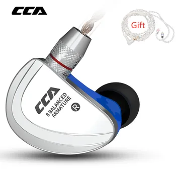 

CCA C16 In Ear Earphone 8 Balanced Armature 8BA Drive Units HIFI Monitoring Earphone Headset With Detachable Detach 2 PIN Cable