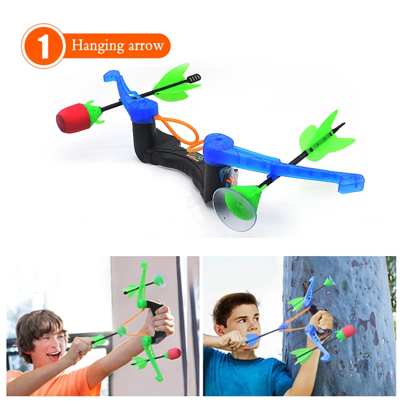 Лук и стрела набор игрушек для детей Дети играть на открытом воздухе спортивные игрушки Воздушные стрелы на присоске заправки костюм со стрелкой для большой лук игрушки