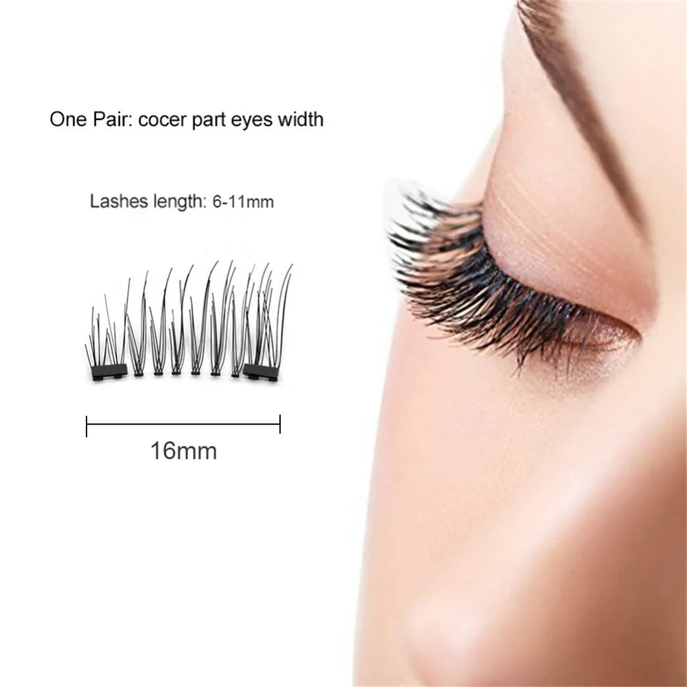 Накладные ресницы 3D Магнитная Lashes Natural давно двойной магнит Поддельные ресницы машина сделала Газа Lashes Cilios Postico