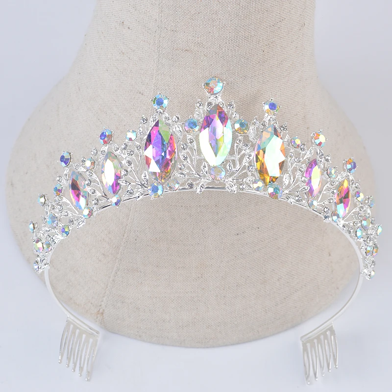 Новая мода в стиле барокко Роскошная обувь с украшением в виде кристаллов AB свадебная корона диадемы свадебная диадема диадемы для Для женщин свадебные аксессуары для волос