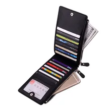 Large Capacity 15 Slots Card Holders Men Leather Wallet Famous Brand Bifold Money Purse Fashion Male Cash Long Coin Pocket Large Capacity 15 Slots Card Holders Men Leather Wallet Famous Brand Bifold Money Purse Fashion Male Cash Long Coin Pocket