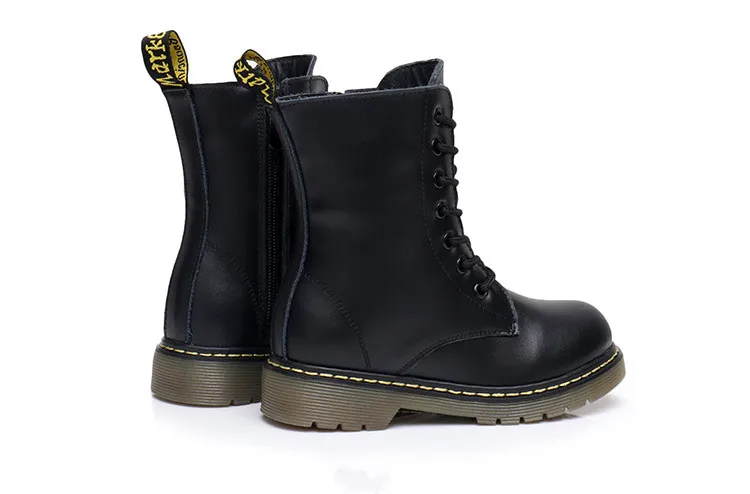 Boots Kids Genuine Leather Winter Fur Ankle Boots For Boys Toddler Fashion Girls Snow Boots Childrens Shoes