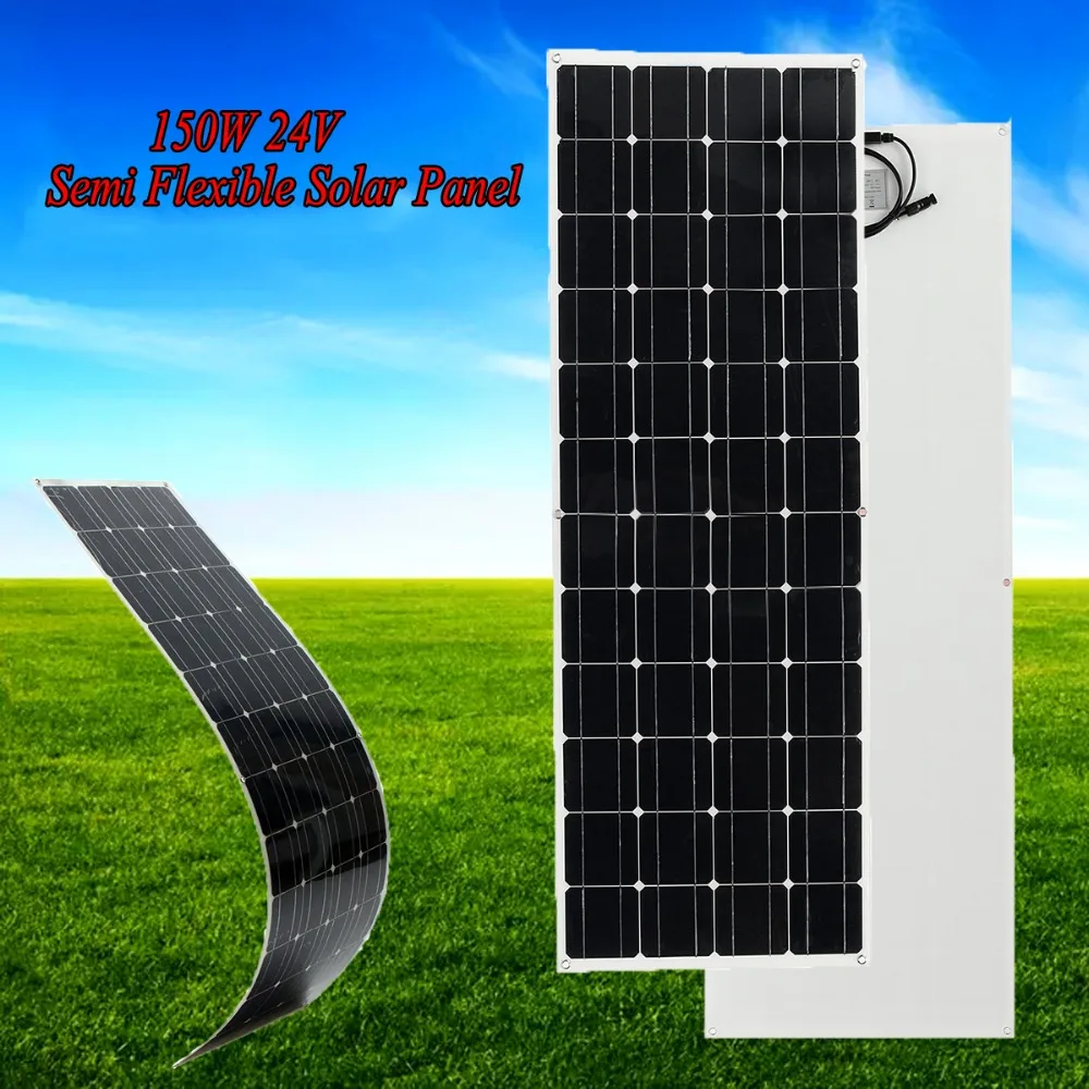 

KINCO EL-06 150W/24V Semi Flexible Monocrystalline Solar Panel DIY Solar City Chip System Power Supply + 1.5m Cable