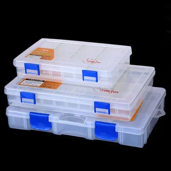 

WALK FISH Plastic Fishing Lure Box Tackle Multifunctiona Transparent Plug-in Pieces Lure Box Tool Kit Case Tackle Storage Box
