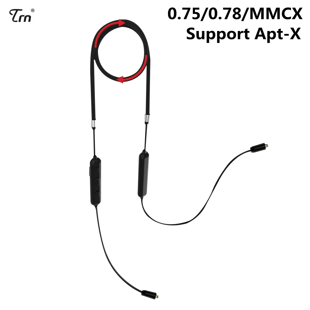 

TRN BT10 Bluetooth Earphone Cable Wireless Headphones Wire 4.2 Apt-X IPX7 2PIN/MMCX Use For V20 V60 V80 Yinyoo HQ5 HQ6 HQ8