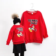 Family matching clothes winter hoodies cartoon family look matching outfits sweater family clothing mother and daughter clothes