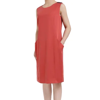 

Hot Sale Women Solid Dress Fashion Sleeveless Mini Casual Dresses G7136