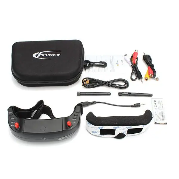 FLYKEY RAFALE V1 WVGA FPV Goggles with 48CH 5.8G and 854x480x3 Video Headset Powered by 1000mAh 3.7V Battery for FPV System image 6