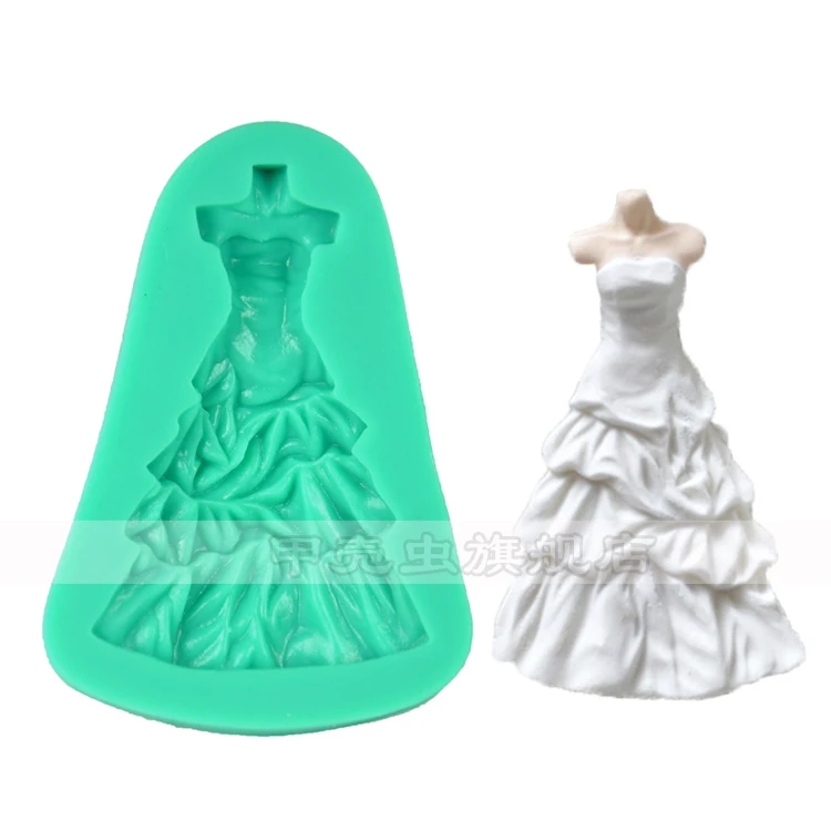 /розничная,, глиняной посуды формы силиконовые свадебное торжественное платье шоколадная форма