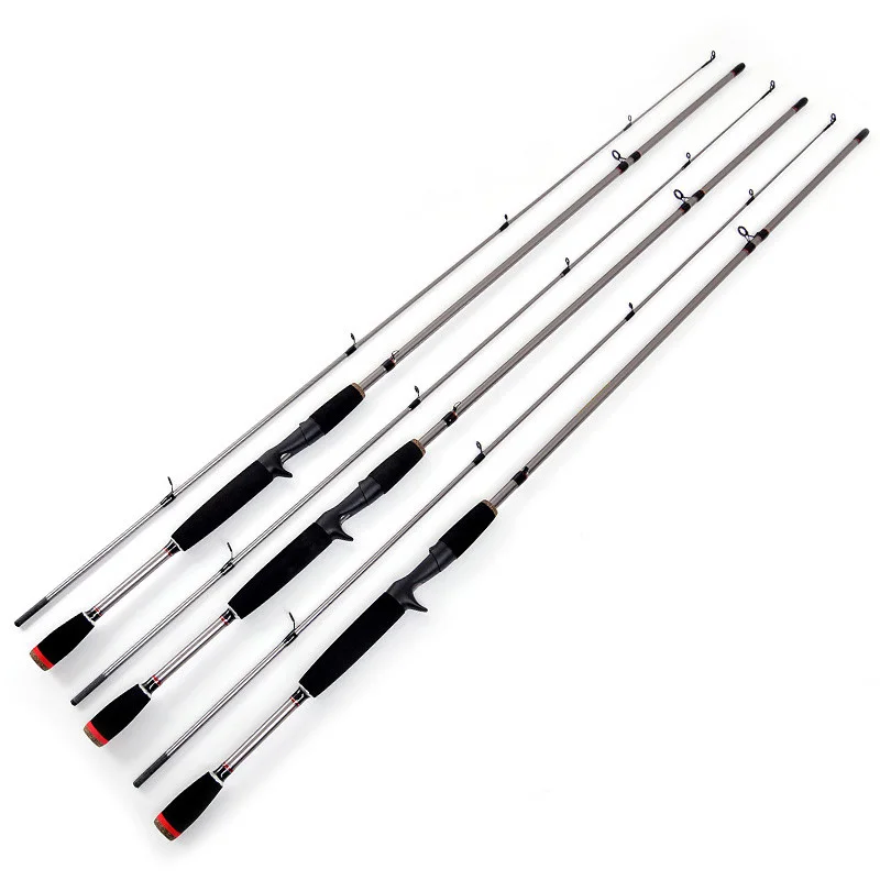 

1.8m 2 Segments fishing rod M Power line wt.6-15lb lure wt.1/8-3/4oz Carbon Spinning Casting Lure Fishing Rod