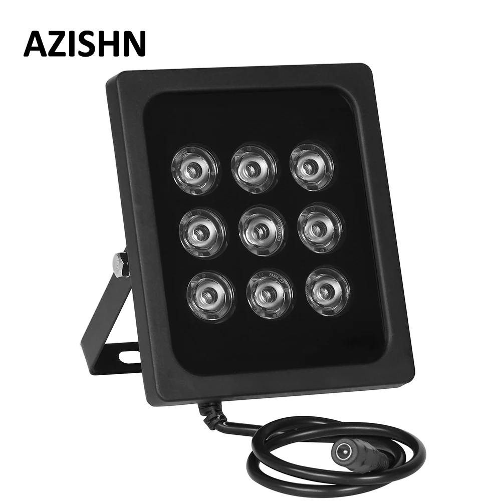 AZISHN CCTV 9 шт. массив светодиодов ИК-осветитель инфракрасный ИК-светильник для наружного видеонаблюдения заполняющий светильник ночного видения для камеры видеонаблюдения