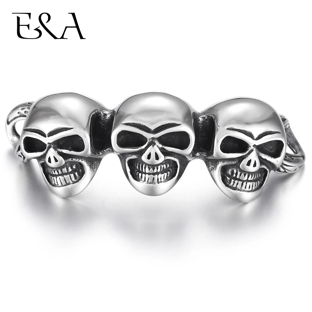 

Stainless Steel Large Connectors Skull 1/1 Loop 5mm for DIY Punk Charms Bracelet Findings Jewelry Making Connect Parts Supplies