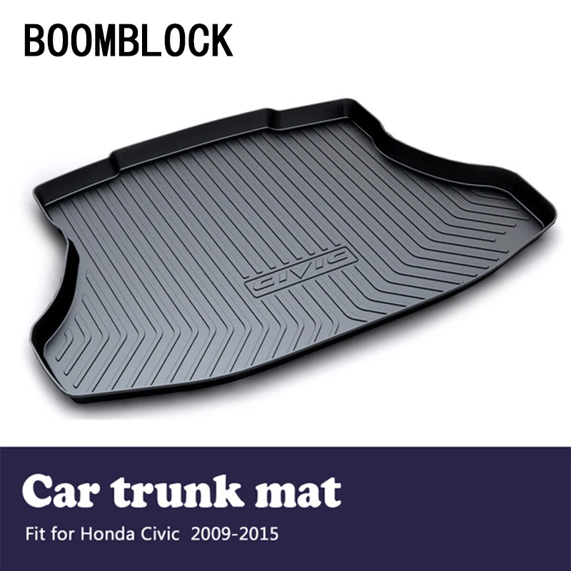 

BOOMBLOCK For Honda Civic 2006-2011 2012 2013 2014 2015 Waterproof Anti-slip Car Trunk Mat Tray Floor Carpet Pad Accessories