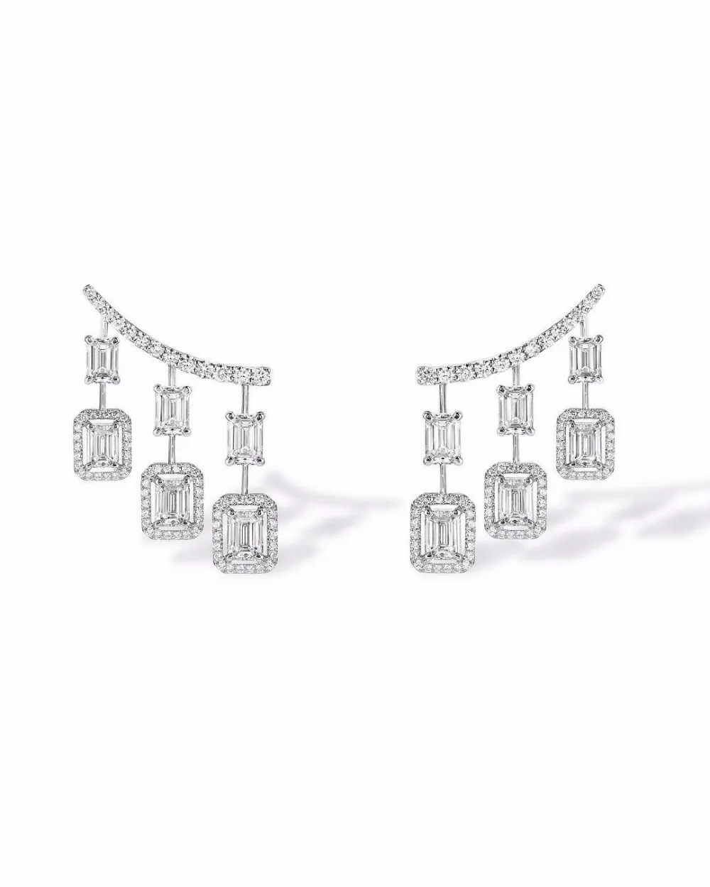 Прозрачный Цирконий Новинка модный кубический цирконий серьги-гвоздики Кристалл лучше серьги для женщин и девочек