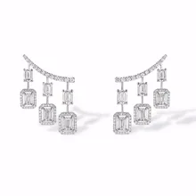 Прозрачный Цирконий Новинка модный кубический цирконий серьги-гвоздики Кристалл лучше серьги для женщин и девочек