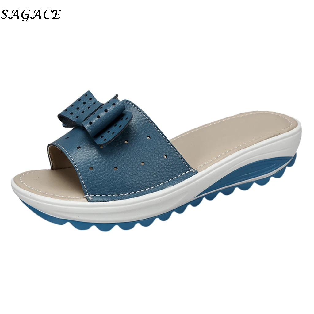 

SAGACE Women's Slippers Fashion Thick Bottom Casual Flats Shoes Summer Indoor Outdoor Flip-flops Beach Shoes woman free shipping