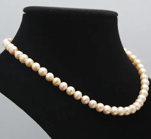 

0310 Genuine Natural Pink Akoya Cultured Pearl necklace