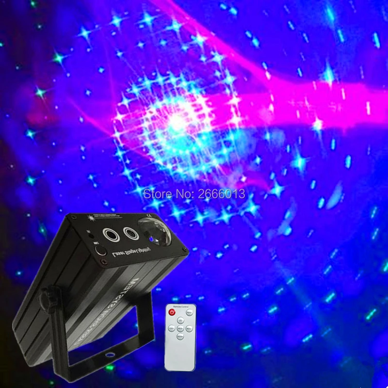 

Niugul 3 Lens 24/48 Patterns Mixing Red Green Laser+Blue Wave Effect LED Stage Lighting/Disco DJ Home Party RGB Laser Lighting
