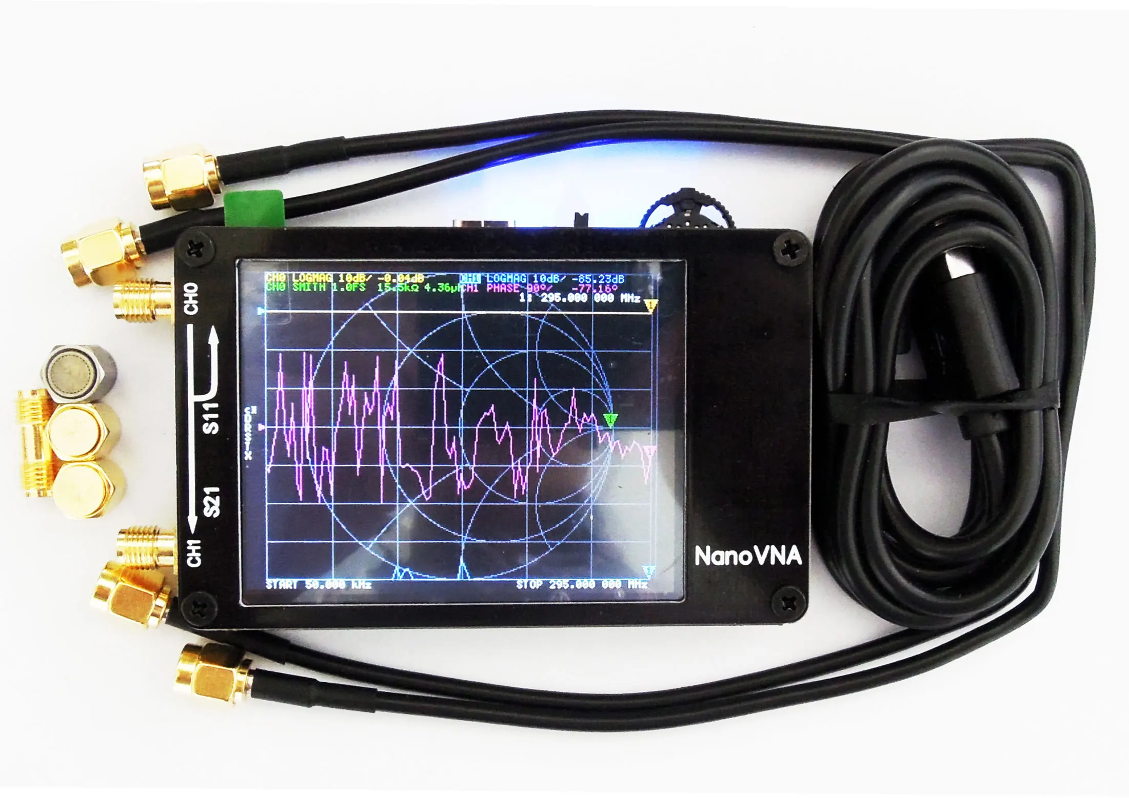NanoVNA Vector Network Analyzer 50KHz-900MHz HF VHF UHF Antenna 2.8" LCD paDE 