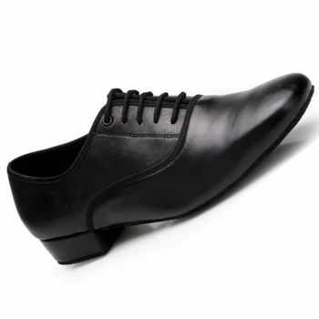

Genuine Leather Modern Dance Shoes Sneakers For Men Boys Students Soft Sole Practice Ballroom Dancing Shoes Latin Dance Shoes