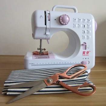 

FHSM 505A Mini Sewing Machine SET + Stainless Steel Scissors FANGHUA Factory Genuine Household Electric Presser Foot Pedal