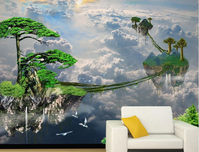 

1837 Can be customized 3D visual space home decoration mural art wallpaper Restoring ancient personality wall sticker home decor