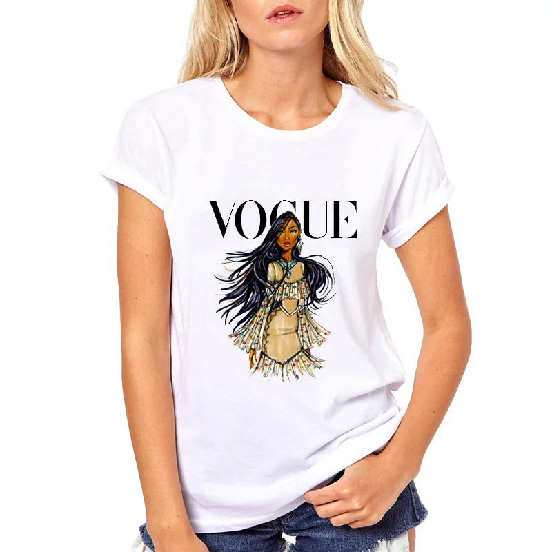 Vogue Футболка женская camiseta mujer панк принцесса эстетический Топ Женская
