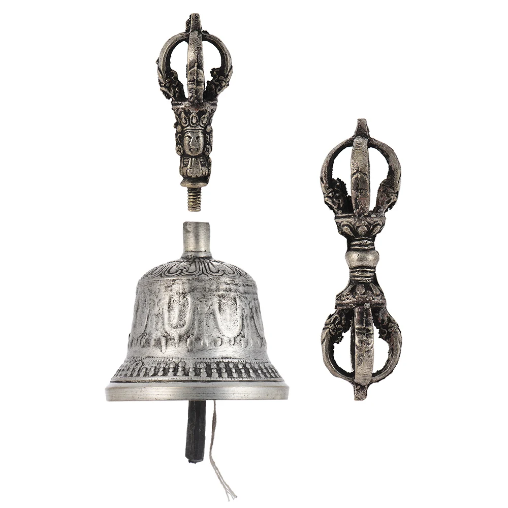 

Meditation Singing Bell Handcrafted Tibetan Buddhist Temple Singing Bell with Dorje Vajra Buddhism Practice Instrument