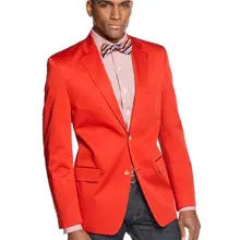 Портной сделанный красный атласный Повседневный приталенный Блейзер мужской свадебный костюм для вечеринок куртки брендовая одежда Жених куртка жениха
