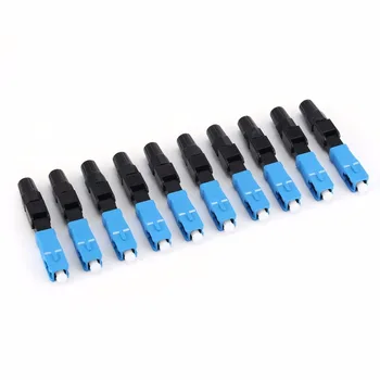 

10Pcs SC/UPC Fiber Optic Connector FTTH Embedded Single Mode Assembly Fiber Optic Quick Connector Fiber Optic Fast Connector