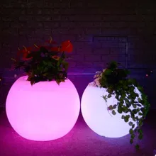 Новые украшения сада наружного освещения горшок водонепроницаемый посадки горшок зарядки дистанционного управления красочная мебель