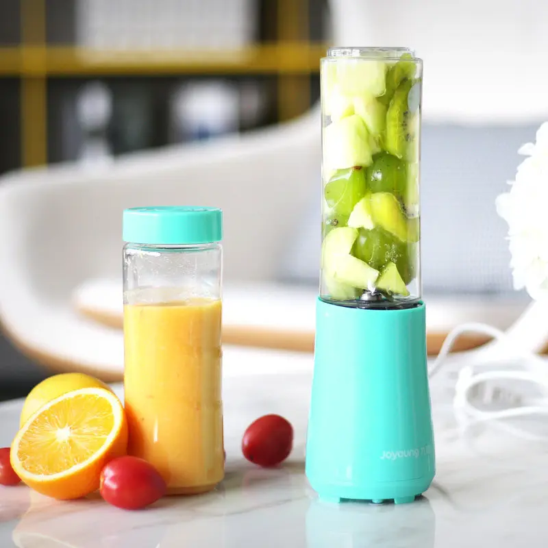 Joyoung Portable Mini Juicers with 2 Bottles 3 Colors Mini Blenders Mixers Baby Food Jam Kitchen Aid