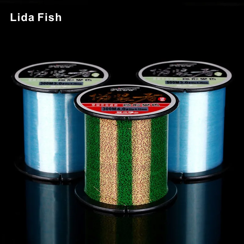 

Lida Fish Brand spot line camouflage line high quality nylon fishing line 50m300m500m
