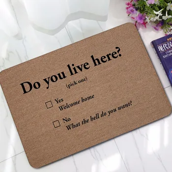 

CAMMITEVER Do You Live Here Funny Mats Rug Bedroom Carpet Mat Carpet Kids Room Rug
