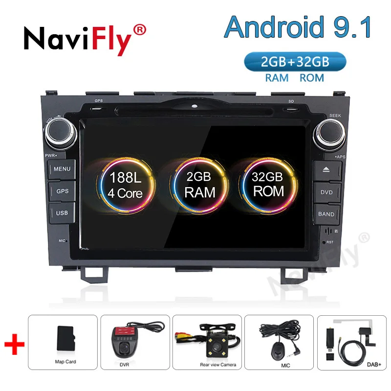 Top NaviFly 8" 2 Din 2G+32G Android 9.1 Car DVD GPS Navigation for Honda CRV CR-V 2007 2008 2009 2010 2011 Autoradio stereo player 0 Top NaviFly 8" 2 Din 2G+32G Android 9.1 Car DVD GPS Navigation for Honda CRV CR-V 2007 2008 2009 2010 2011 Autoradio stereo player 0